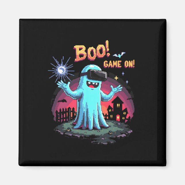 Aimant Boo ! Game On! Éffrayant Gamer Ghost avec contrôle (Devant)