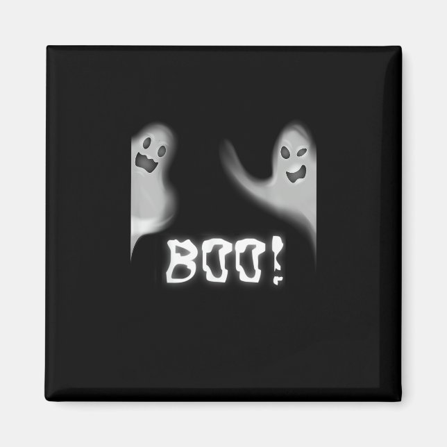 Aimant Boo ! Halloween effrayant cachant Funny Peekaboo (Devant)