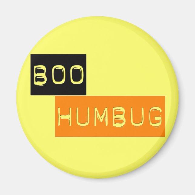Aimant Boo Humbug Anti Halloween (Devant)