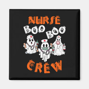 Aimant Boo Nurse Scrub Drôle Fantôme Halloween Costumes a