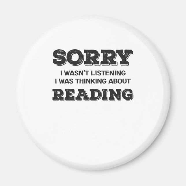 Aimant Book Lover Désolé, je n'ai pas écouté penser à (Devant)