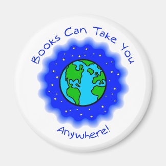 Aimant Books Can Take You Magnets, 2 formes, 4 tailles