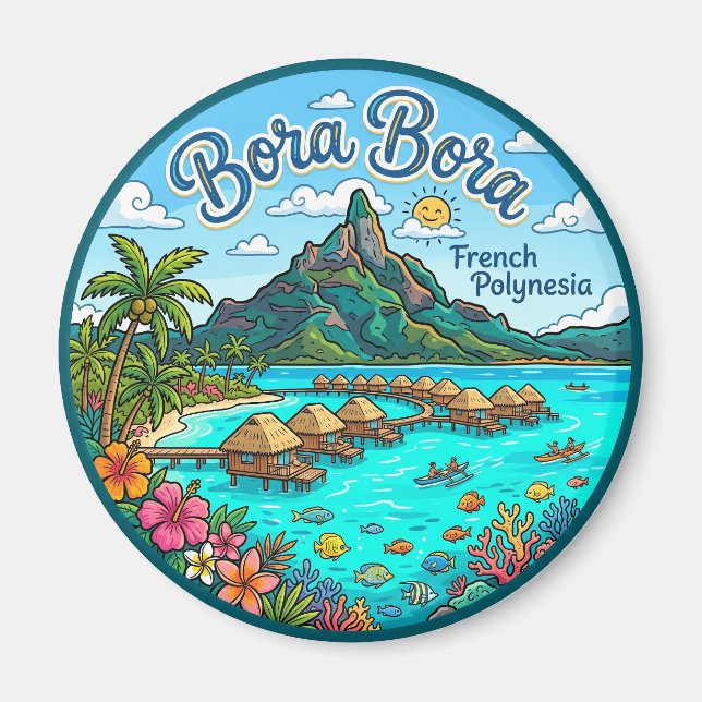 Aimant Bora Bora Polynésie française (Devant)