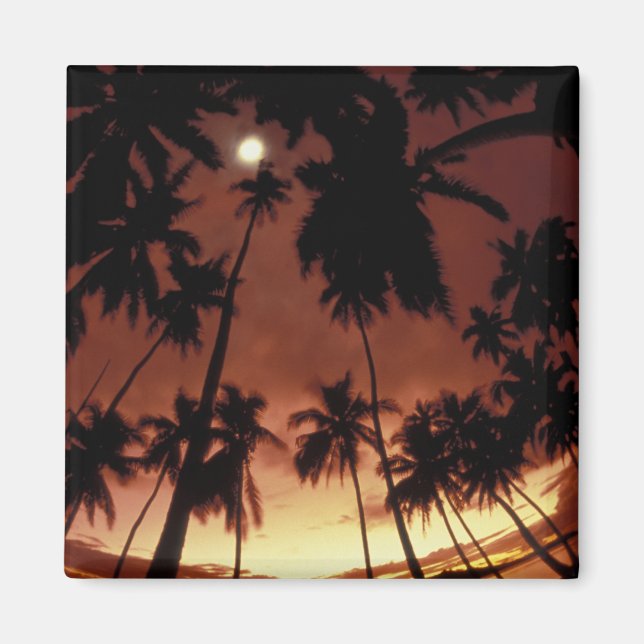 Aimant Bora Bora, Polynésie française Coucher de soleil à (Devant)