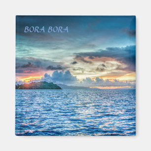 Aimant Bora Bora Sunset face à l'océan
