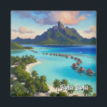 Aimant Bora Bora Travel<br><div class="desc">Bora Bora, a small island in French Polynesia, is often described as the epitome of a tropical paradise. Surrounded by a stunning turquoise lagoon protected by a coral reef and dotted with motus (small islets), the island is crowned by the dramatic twin peaks of Mount Otemanu and Mount Pahia, remnants...</div>