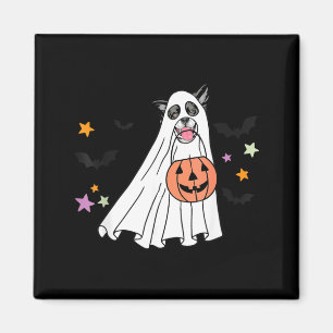Aimant Border Collie Boo Chien Halloween Noir Et Blanc