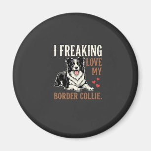 Aimant Border Collie drôle d'amour de chien
