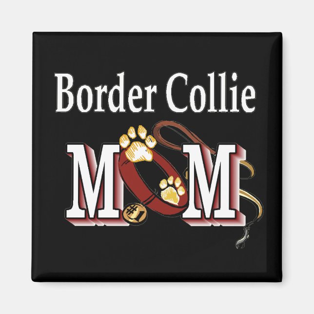 Aimant Bordure Collie Dog MOM (Devant)
