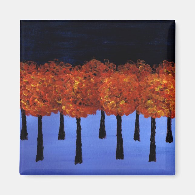 Aimant Bordure de la forêt orange (Devant)