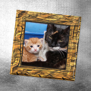 Aimant Bordure de photo des bandes de tigres