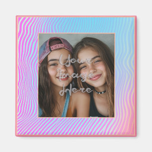 Aimant Bordure photo de la bande Vaporwave Cute Pastel