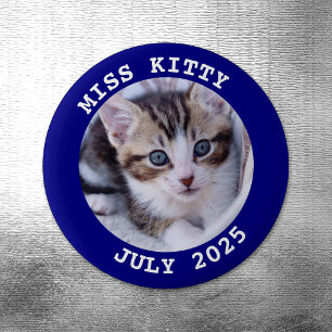 Aimant Bordure photo ronde personnalisée de la Marine