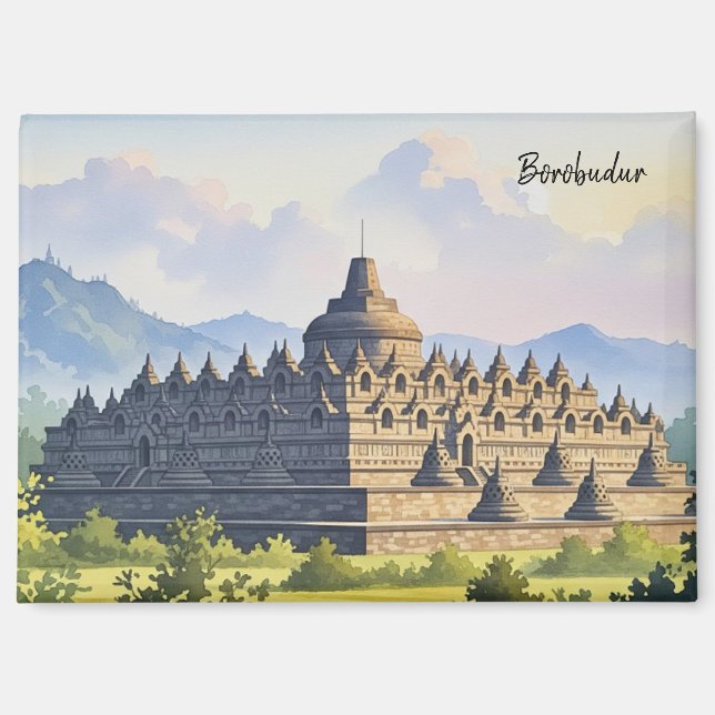 Aimant Borobudur Indonésie voyage (Recto)