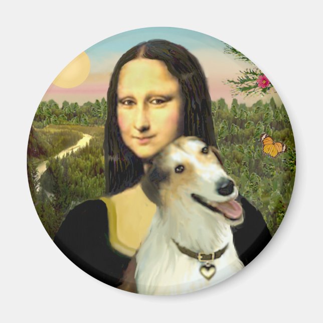 Aimant Borzoi de Mona Lisa (Devant)
