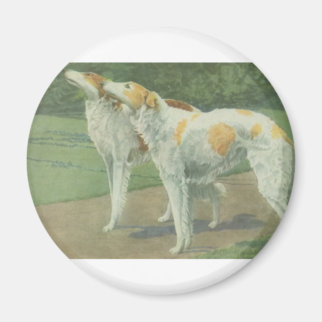 Aimant Borzoi (Wolfhound russe) (Devant)