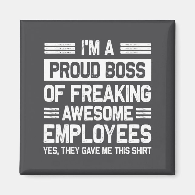 Aimant Boss Day Employee Appreciation Office Funny Boss  (Devant)