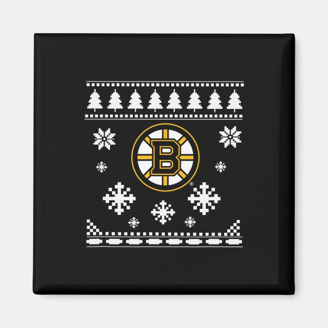 Aimant Boston Bruins Vacances de Noël moche (Devant)