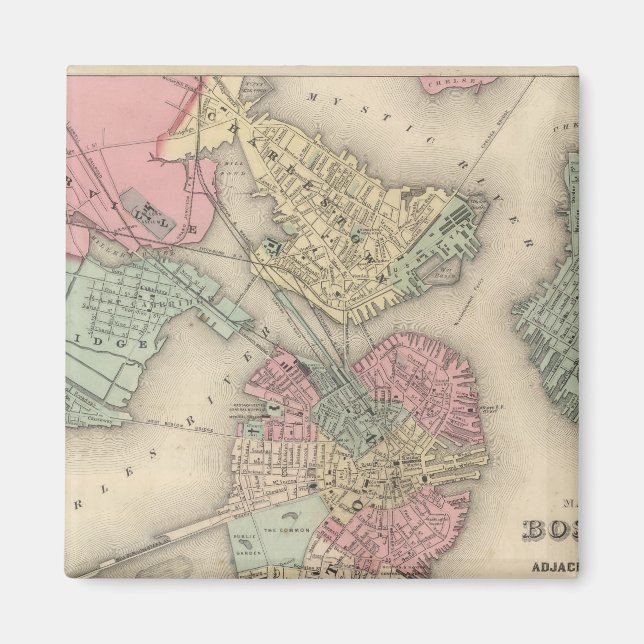 Aimant Boston et les villes adjacentes (Devant)