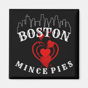 Aimant Boston Loves Mince Pies Cityscape