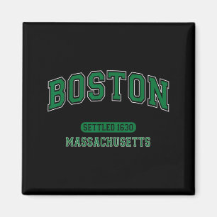 Aimant Boston Massachusetts Fondée en 1630 Sport Rétro