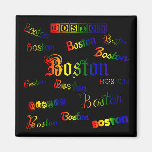 Aimant Boston Rainbow Fonts