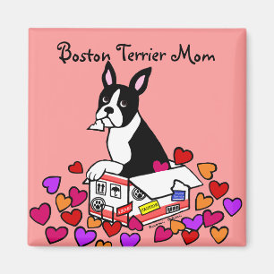 Aimant Boston Terrier dans la bande dessinée de boîte