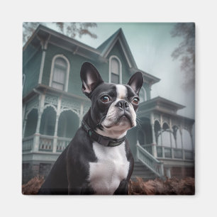 Aimant Boston Terrier Halloween effrayant