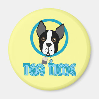 Aimant Boston Terrier Tea Party
