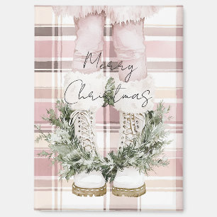 Aimant Bottes Chic Noir Rose