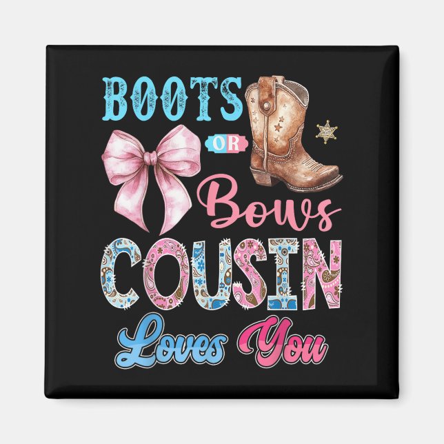 Aimant Bottes Ou Bows Cousin Vous Aime Genre Révéler West (Devant)