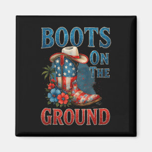 Aimant Bottes Sur Le Terrain 4 juillet Toute L'Amérique