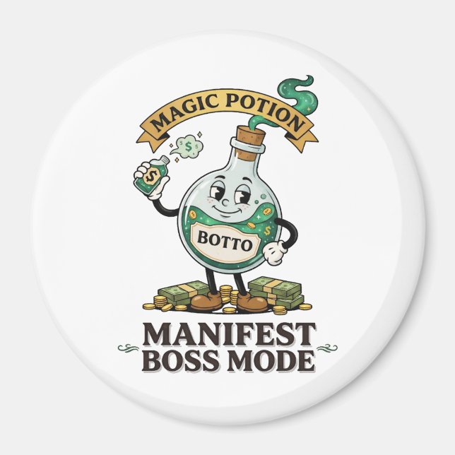 Aimant Botto Manifest Mode Patron Dessin Animé Rétro 1930 (Devant)