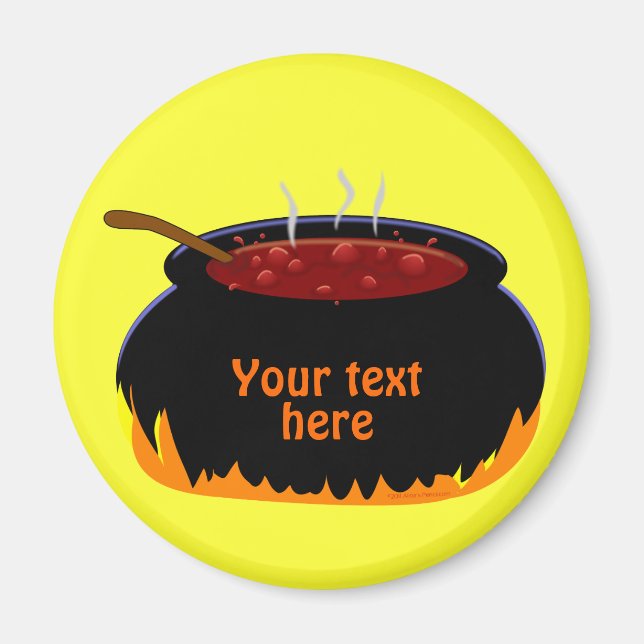 Aimant Boubbling Witch Cauldron Fun Halloween (Devant)