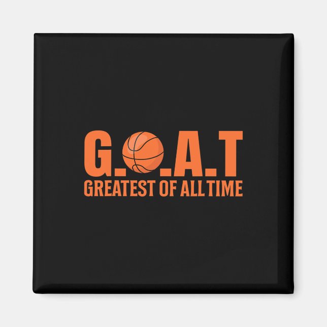 Aimant bouc de basketball tee calme vers le bas je chèvre (Devant)