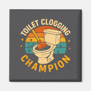 Aimant Bouchage de toilettes Chamon Drôle de toilettes Bl