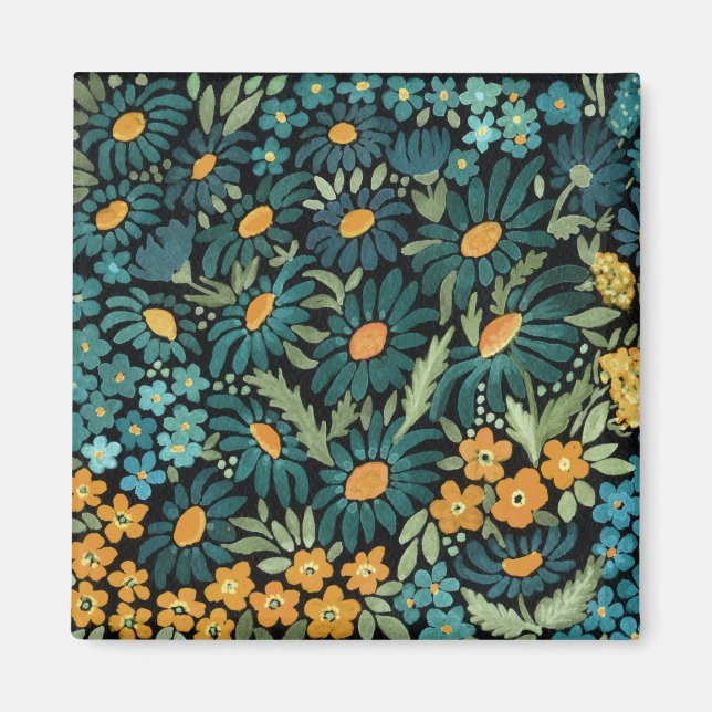 Aimant Bouches d'aquarelle bleu (Devant)