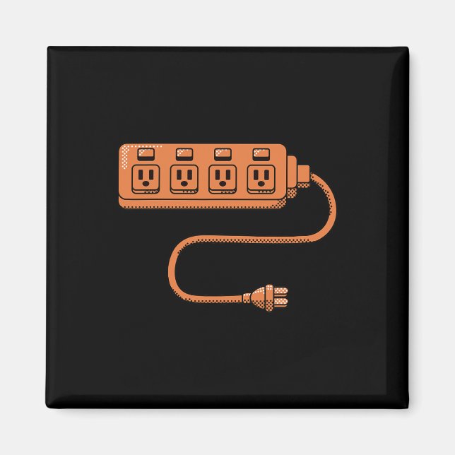 Aimant Bouchon Et Couples De Prise Électrique Hallowee (Devant)