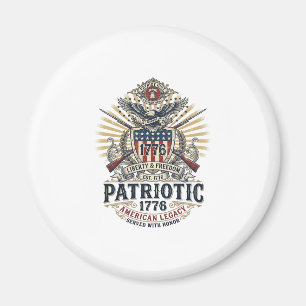 Aimant Bouclier de bataille patriotique 1776 Sym inspiré
