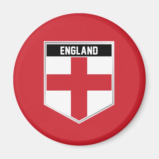 Aimant Bouclier drapeau de l'Angleterre (Devant)