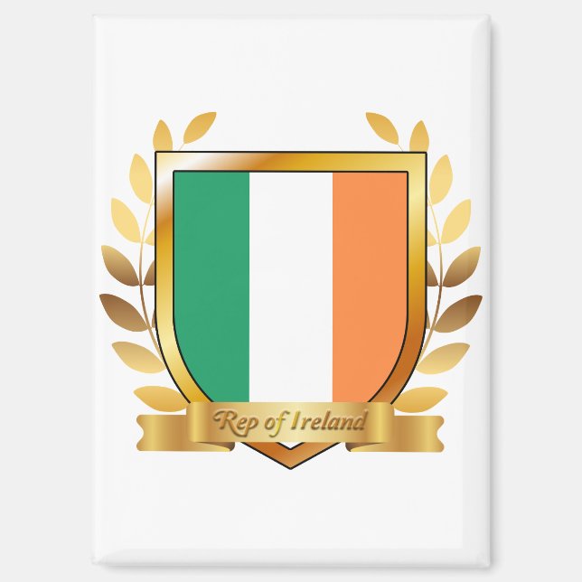 Aimant Bouclier du drapeau de la République d'Irlande (Recto)