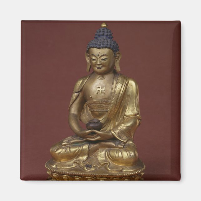 Aimant Bouddha Amitayus assis dans la méditation (Devant)