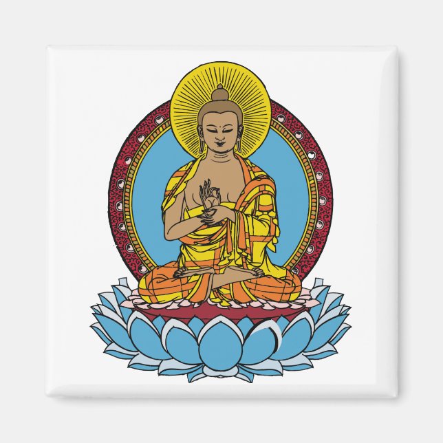 Aimant Bouddha Dharmachakra (Devant)
