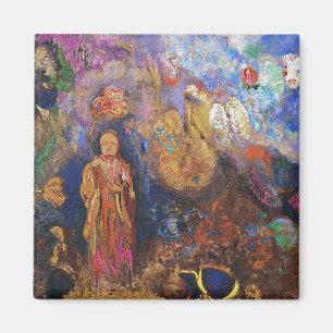 Aimant Bouddha et fleur par Odilon Redon