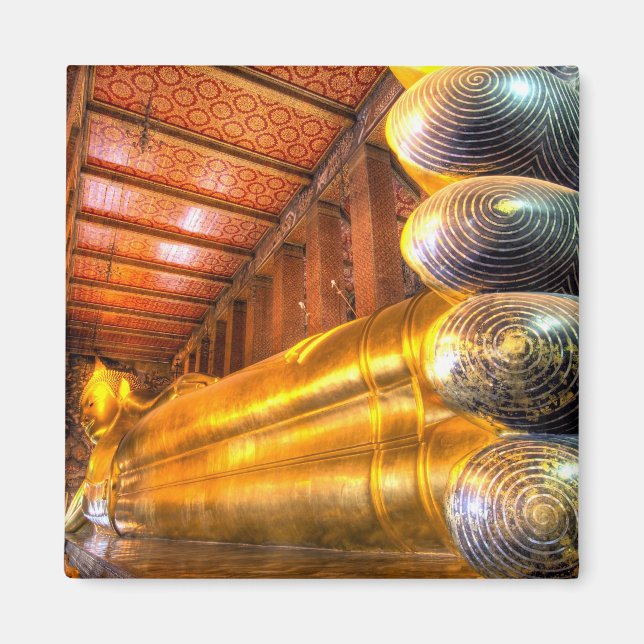 Aimant Bouddha géant couché à l'intérieur du temple, Wat  (Devant)