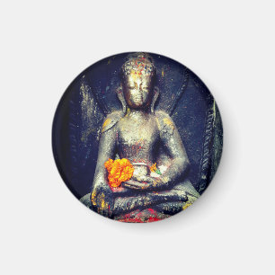 Aimant Bouddha Shakyamuni, Fleur, Himalaya - Népal
