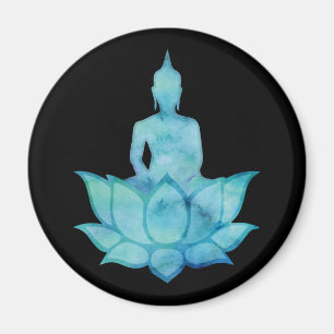 Aimant Bouddha sur Lotus Blue
