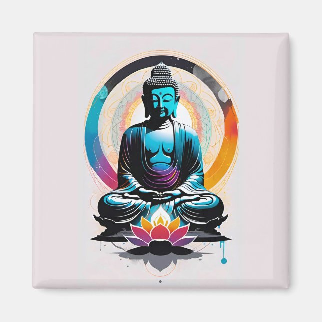 Aimant Bouddha Zen Art (Devant)