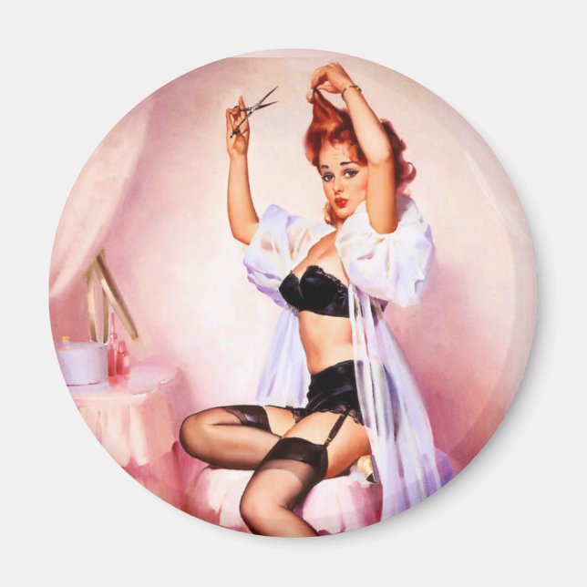 Aimant Boudoir pin up (Devant)