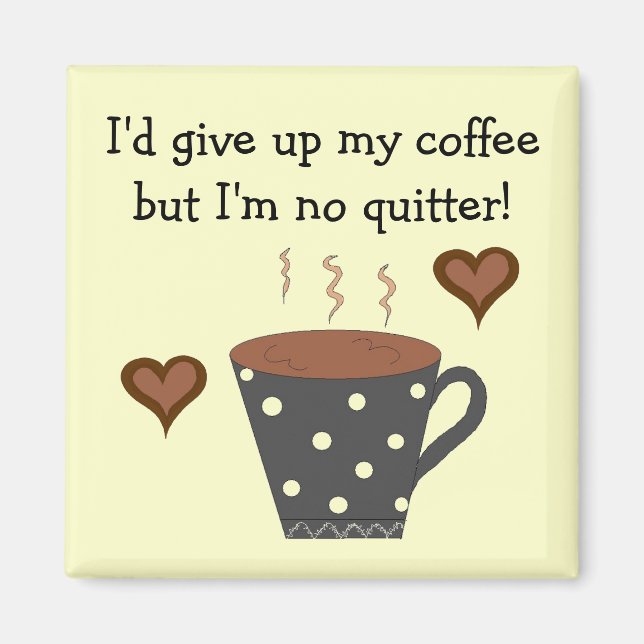 Aimant Bouge de café Pointe avec café dit (Devant)